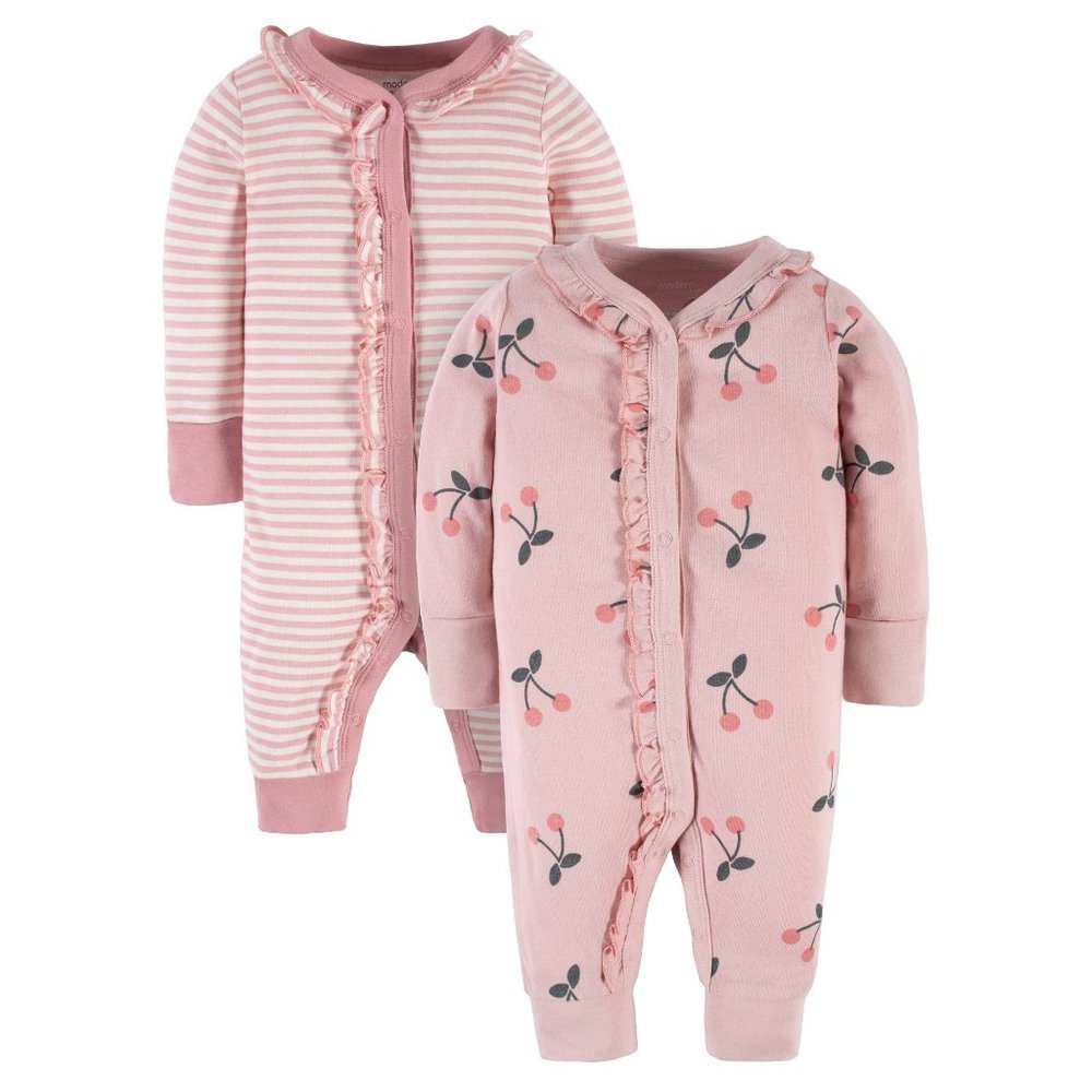 Modern Moments by Gerber Baby Girl Coveralls Onsies with Ruffles